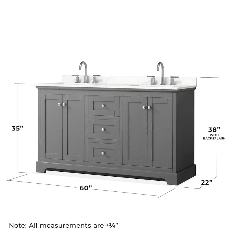 Wyndham Collection WCV232360D-QTZ-US3MXX Avery 60" Free Standing