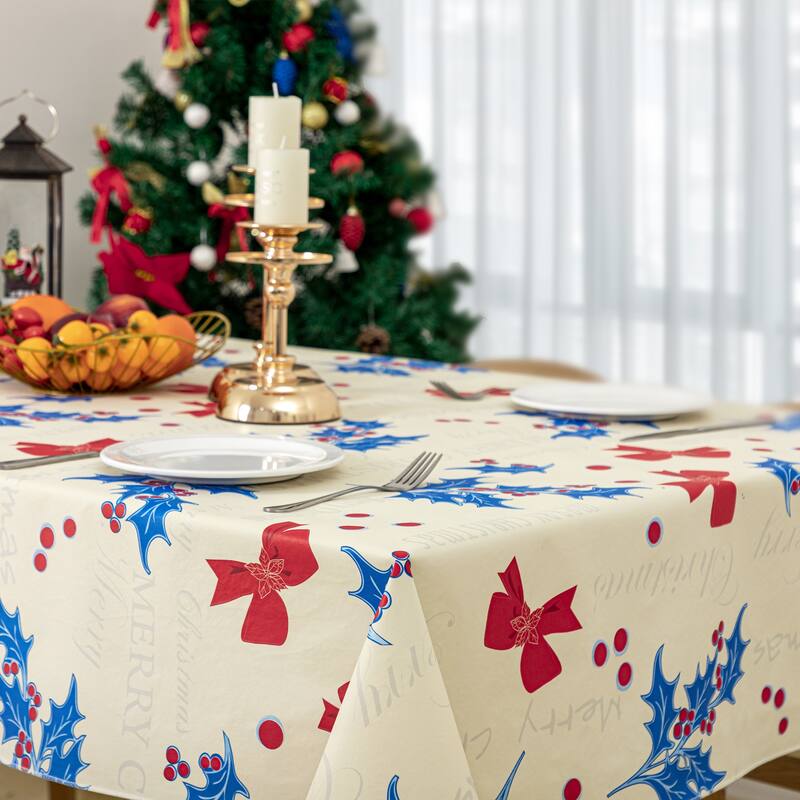 Ray Star Happy Christmas tablecloth Festival