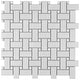 preview thumbnail 2 of 17, Merola Tile Metro Basketweave White w/ Glossy White Dot 11-3/4" x 11-3/4" Porcelain Mosaic Floor and Wall Tile Case (10 Tiles)