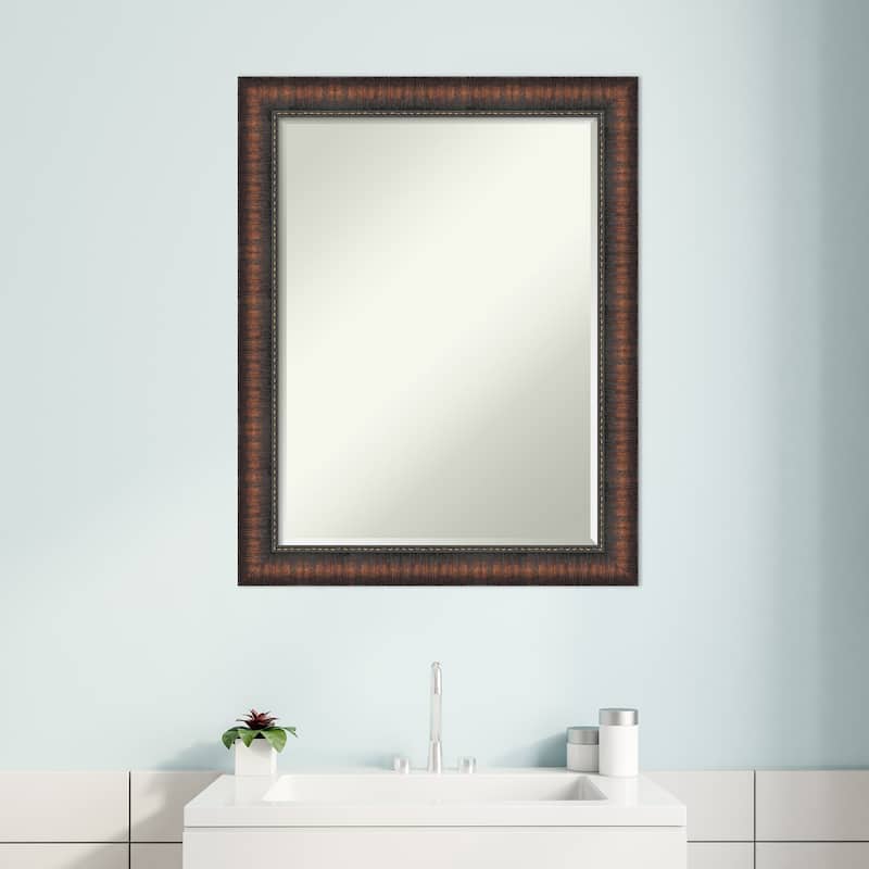 Caleb Brown Half-Inch-Beveled Bathroom Wall Mirror - Caleb Brown - Glass Size 18x24
