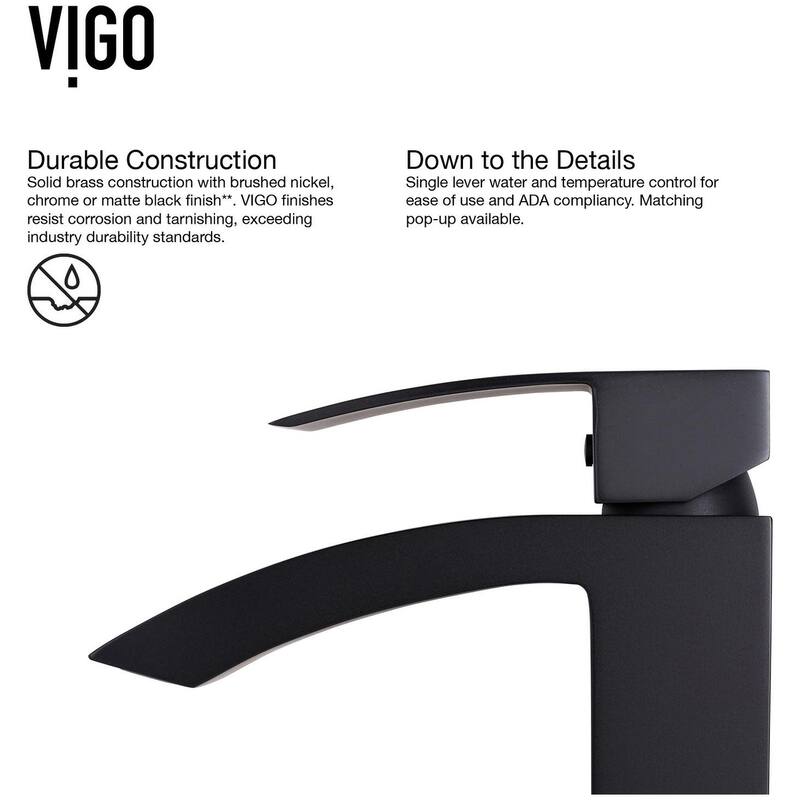 Vigo 18-1/4" Glass Bathroom Vessel Sink with Duris Single Hole