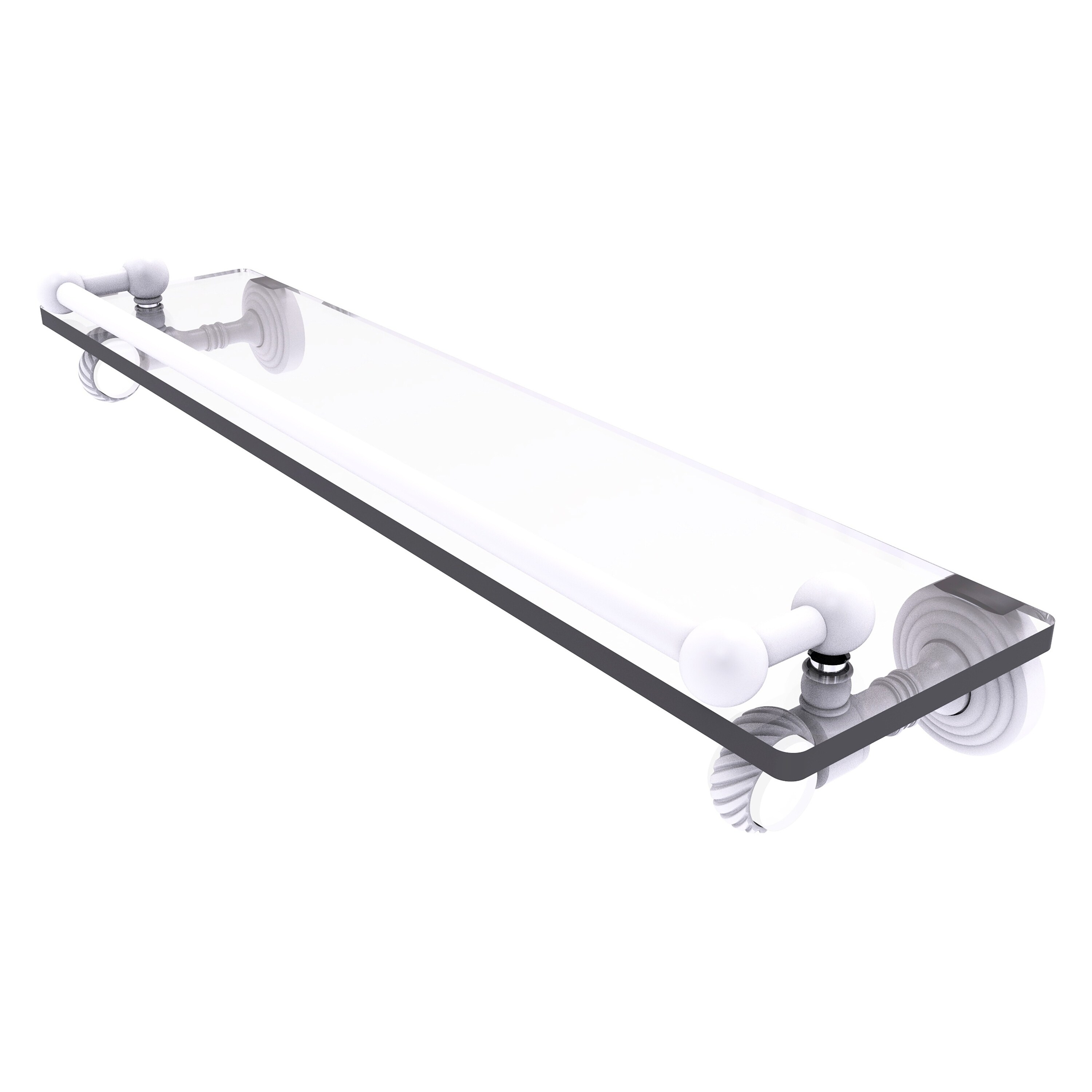 Allied Brass Pacific Grove Collection 16 Inch Gallery Glass Shelf with Twisted Accents