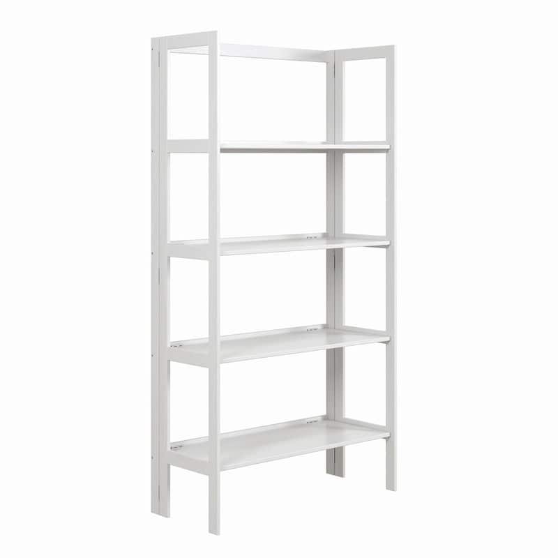 Jela Solid Wood 4 Shelf Folding Bookcase - White