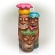 preview thumbnail 2 of 11, Alpine Corporation 35" Tall Outdoor 3-Tier Tiki Head Waterfall Fountain Yard Art Décor, Multicolor