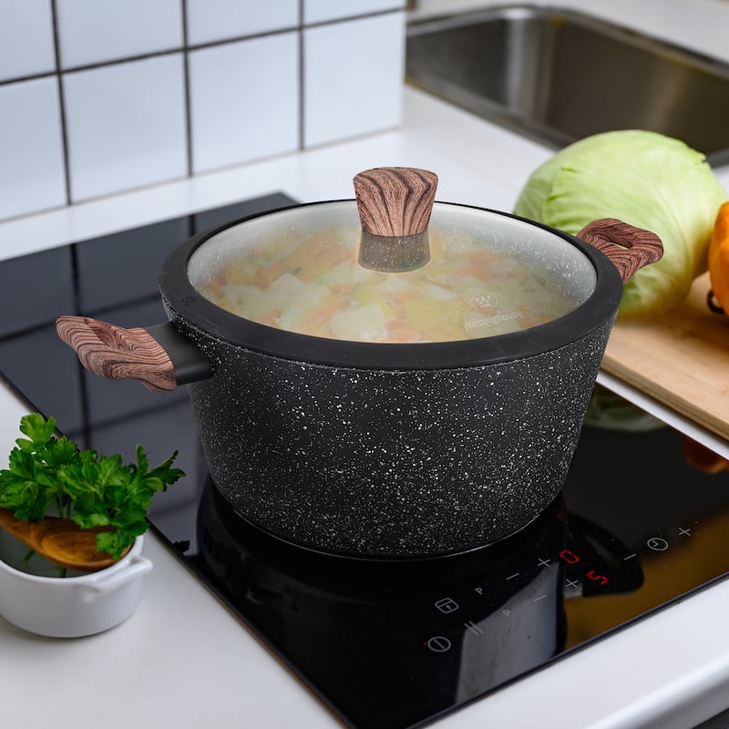 Westinghouse 4.5-Quart Casserole with Glass Lid - Marble Series