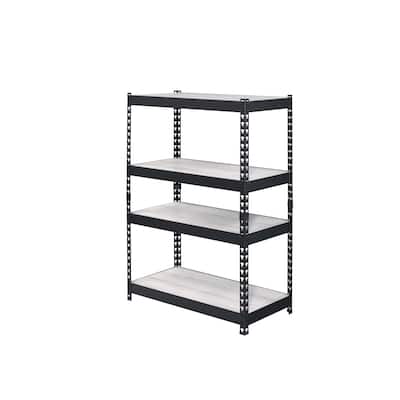 Contemporary Bookshelf - Modern Chic Design, Natural & Black Finish, Adjustable Shelves - 32