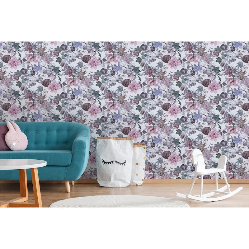 AS Creation Althea Lavender Flower Garden Wallpaper