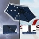 preview thumbnail 15 of 25, Ainfox 7FT Outdoor Patio Umbrella with Tilt Fringe Tassel Umbrella with LED Solar Lights
