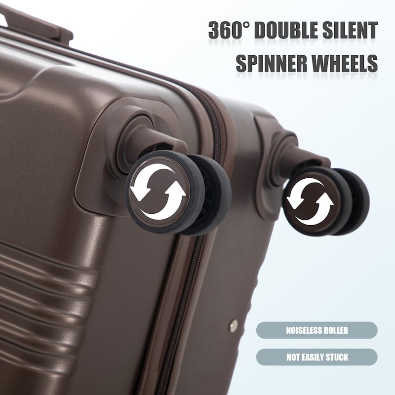 20"/24"/28" 3 pcs/set in ABS Spinner Wheel Luggage, Carry on Suitcase, Matching Color, TSA Combination Lock