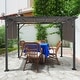 preview thumbnail 7 of 6, 2Pcs Universal Replacement Canopy for Pergola Structure Sun Awning-Brown - Brown