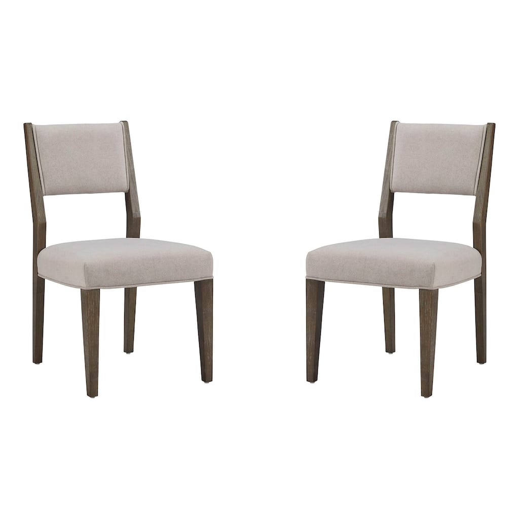 Magnussen Home Kavanaugh Weathered Kona Brown Upholstered Side Chair Two Pack - 20''W x 22.5''D x 36''H