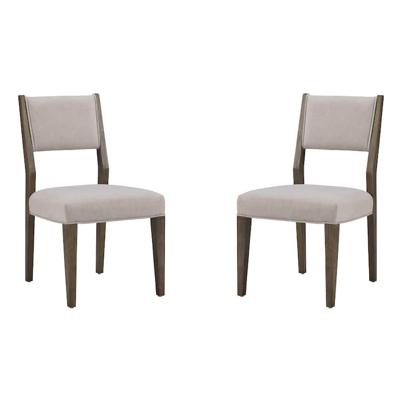 Magnussen Home Kavanaugh Weathered Kona Brown Upholstered Side Chair Two Pack - 20''W x 22.5''D x 36''H - 20''W x 22.5''D x 36''H - Set of 2 - Weathered Kona Brown - Dining Height