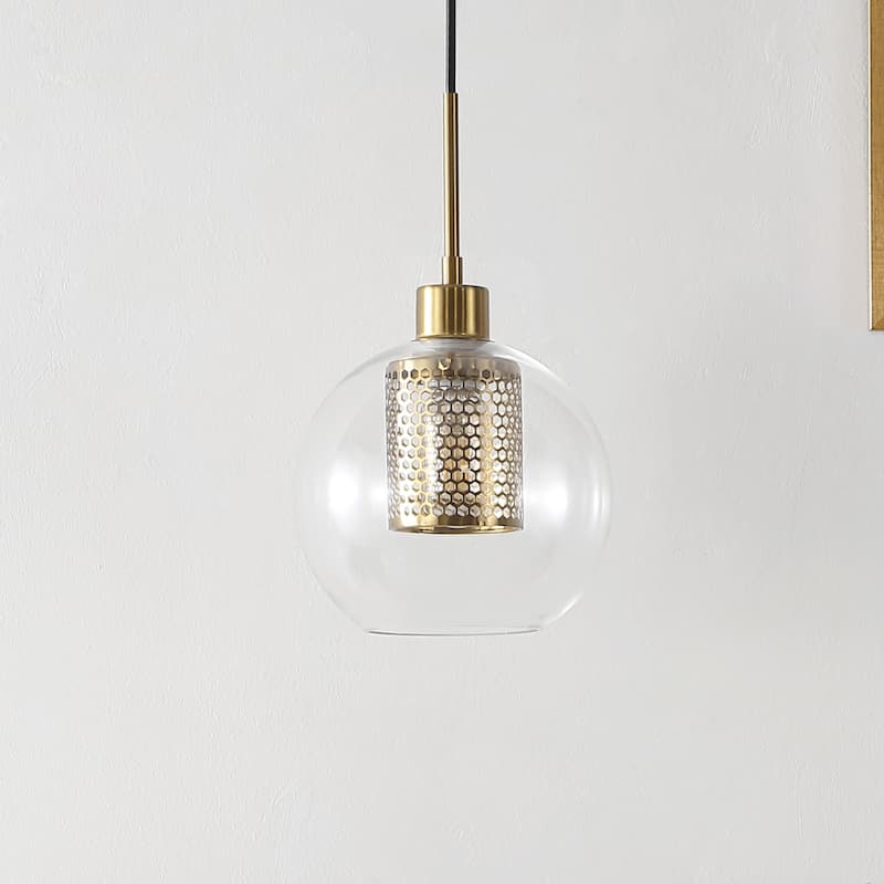 SAFAVIEH Lighting Toronto Extendable Pendant - 8 in. W x 8 in. D x 15-74 in. H