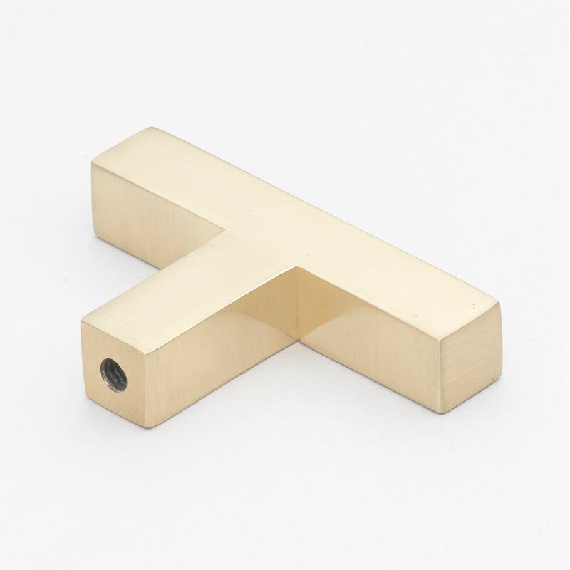 GlideRite 2-Inch Solid Square Cabinet T-Knob 21683-T-CHPG