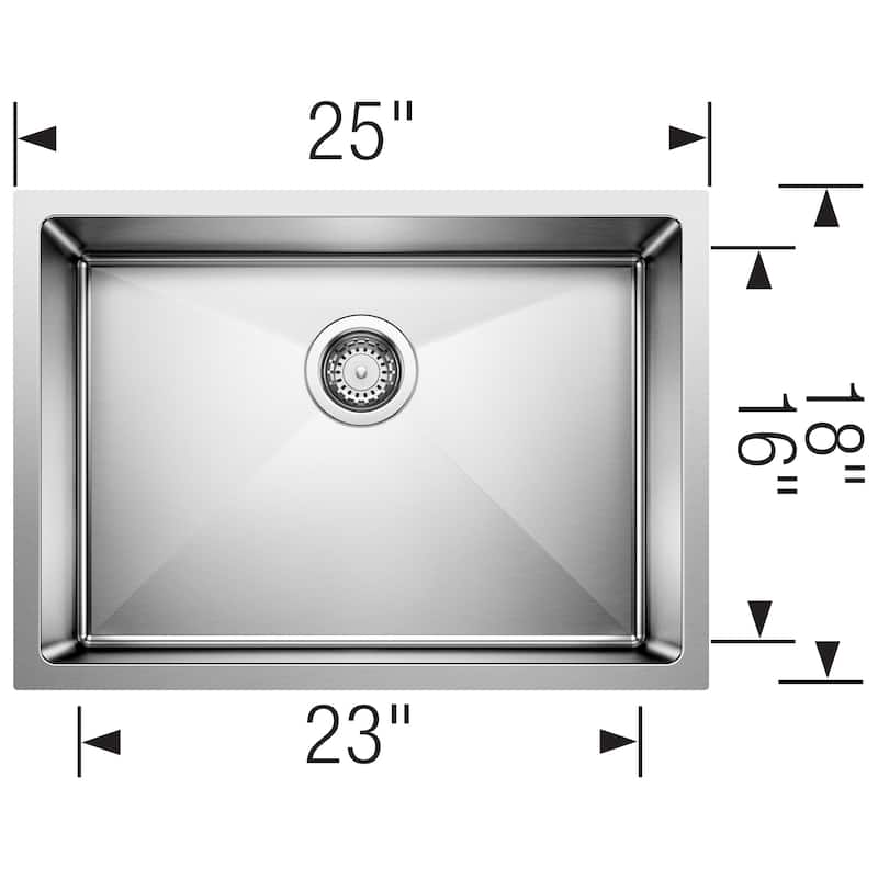 Blanco 524752 Cuvee 25" Undermount Single Basin Stainless Steel