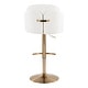 preview thumbnail 23 of 53, Porch & Den Dahlia Adjustable Bar Stool with Rounded T Footrest (Set of 2)