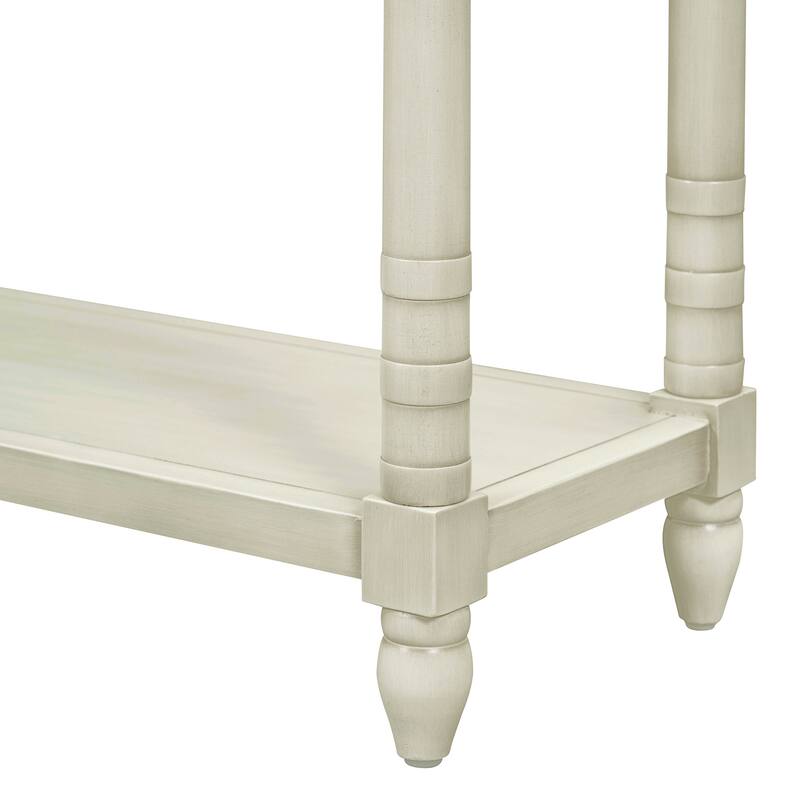 Console Table Sofa Table with Drawers for Entryway with Projecting Drawers and Long Shelf