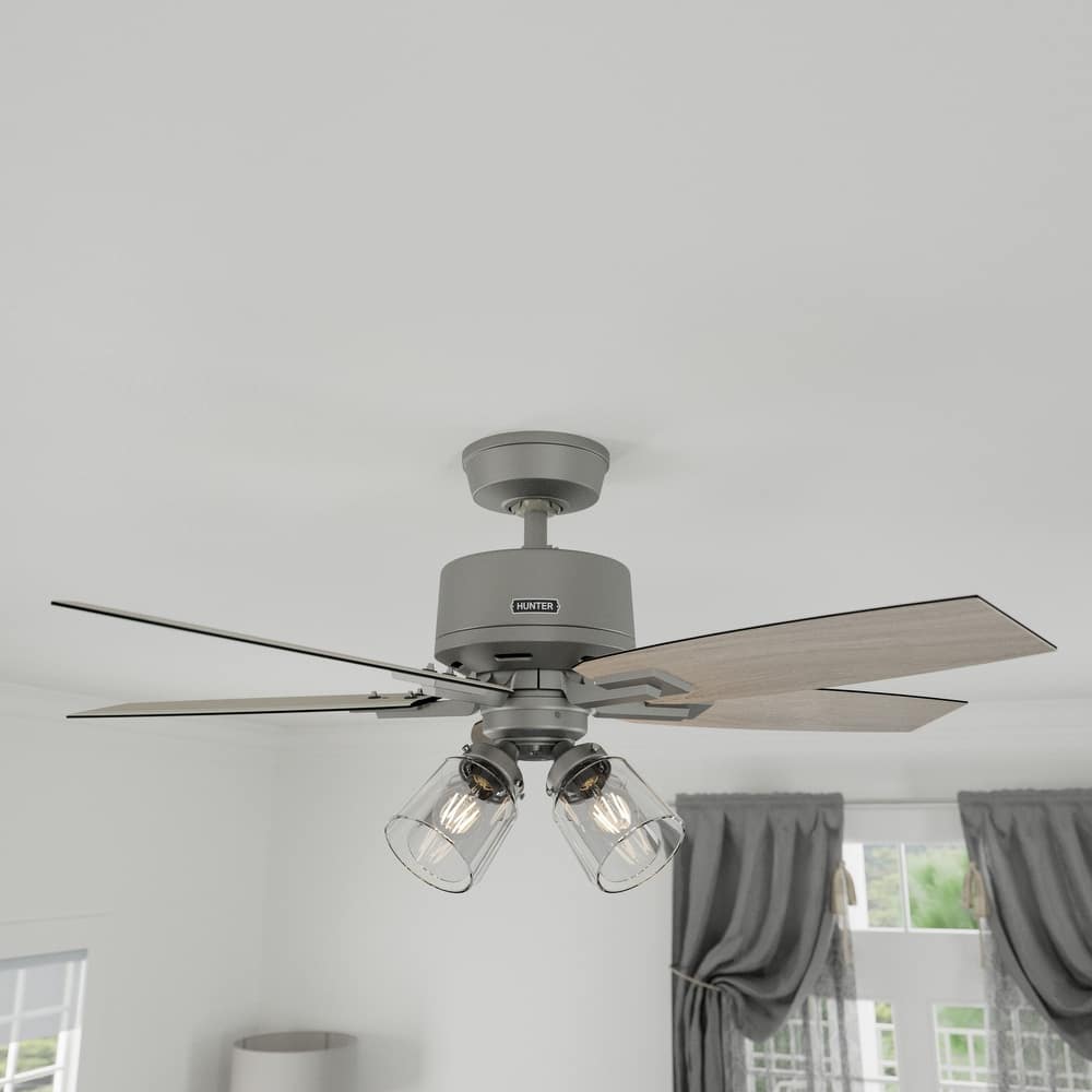 Hunter Gatlinburg Ceiling Fan w/ LED Light Kit, Handheld Remote - Transitional- EASY INSTALLATION