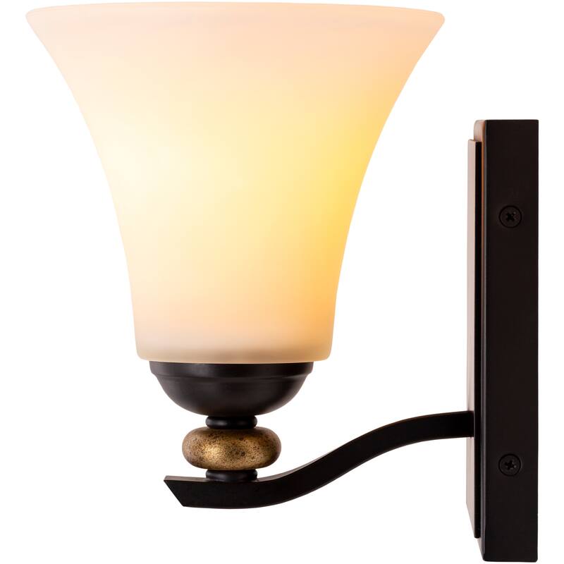 Artistic Weavers Monnie Traditional Frosted Glass Wall Sconce - 8"H x 6.125"W x 7.5"D