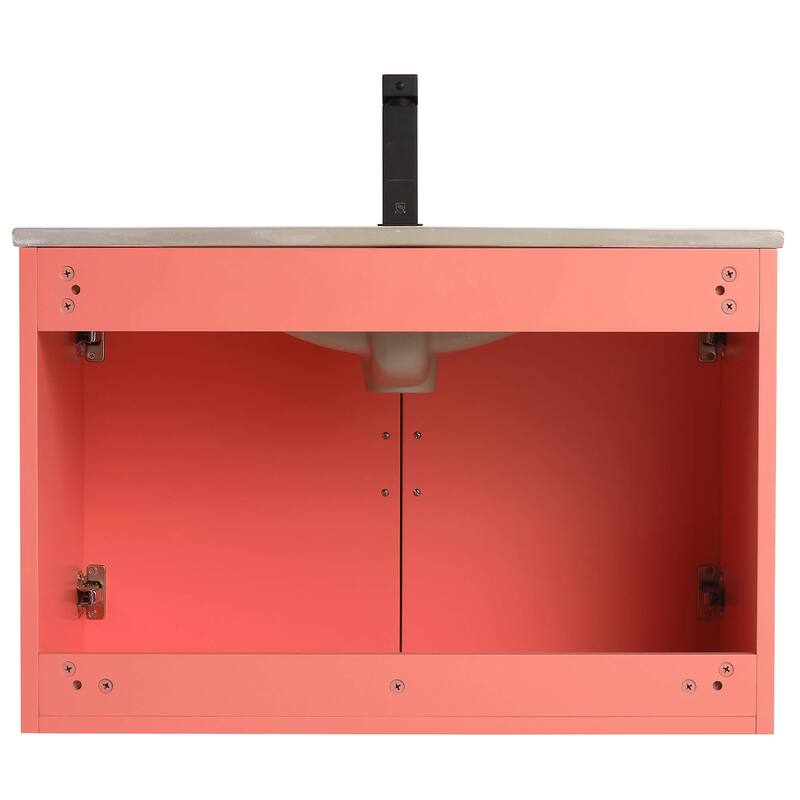 Pellabay Modern Bathroom Vanity with Fluted Circular Doors - Sink Included