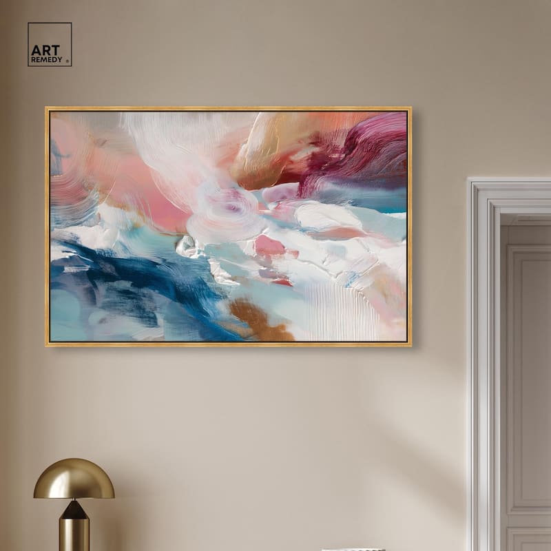 Rosy and Ocean Hues I Canvas by Art Remedy