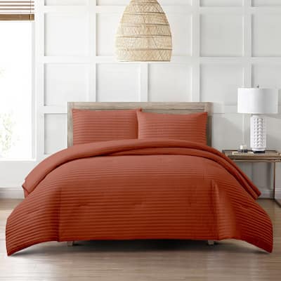 Nanshing Suzaine 3 Piece Solid Striped Comforter Set