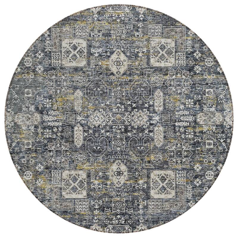 Machine Washable Indoor/ Outdoor Chantille Vintage Traditional Rug
