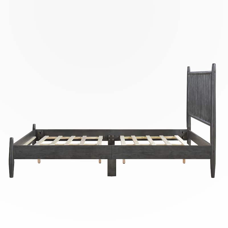 Mid-Century Modern Design Queen Platform Bed