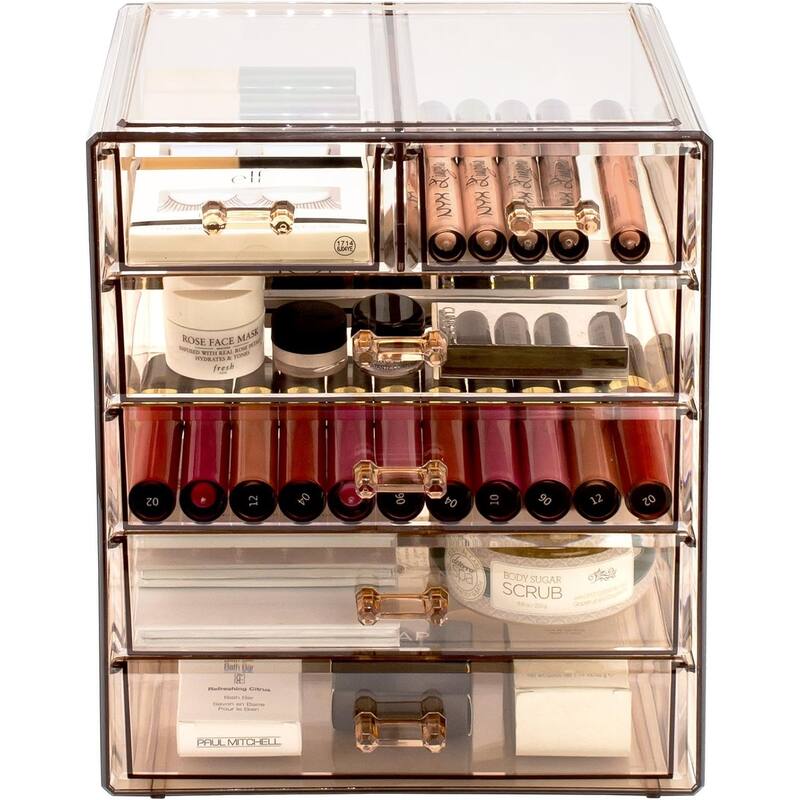 Sorbus New Cosmetics and Jewelry Big Storage Case Display - 4 large, 2 small drawers - 9.50" L x 6.25" W x 11.25" H