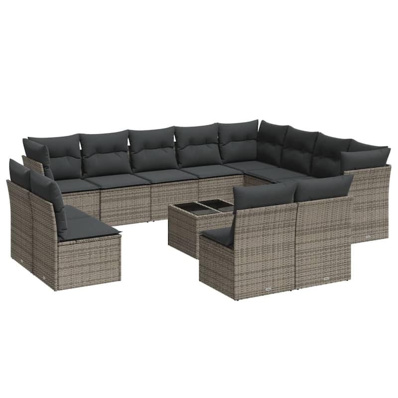 vidaXL Garden Sofa Set Grey - 21.7 x 21.7 x 14.6
