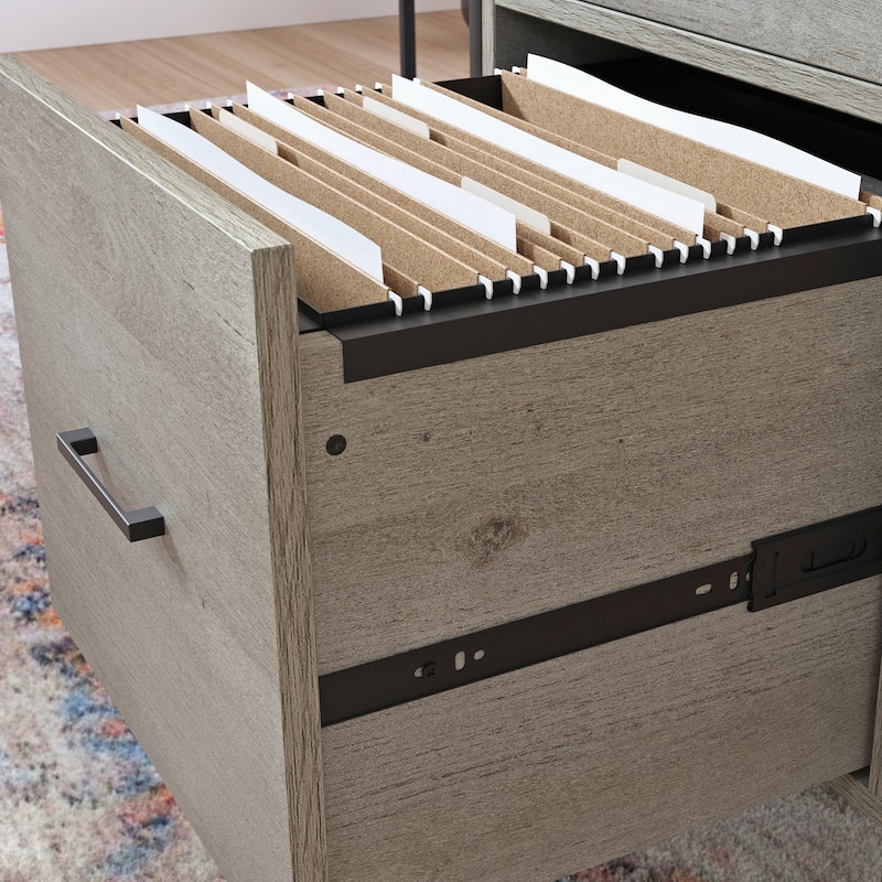 Wood L-Shaped Desk with Minimalist Design, Brown