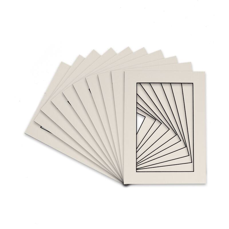 12x16 Mat for 11x14 Photo White with Black Core Matboard for Frames