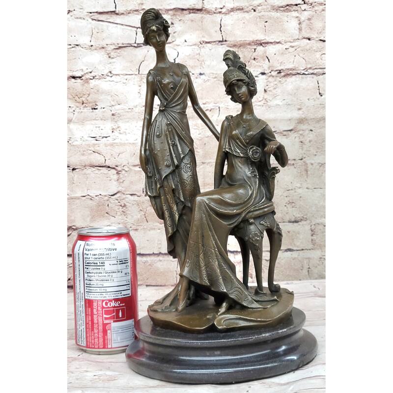 Signed Original Mavchi Showgirls Follies Bronze Sculpture Art Deco Large Figurine
