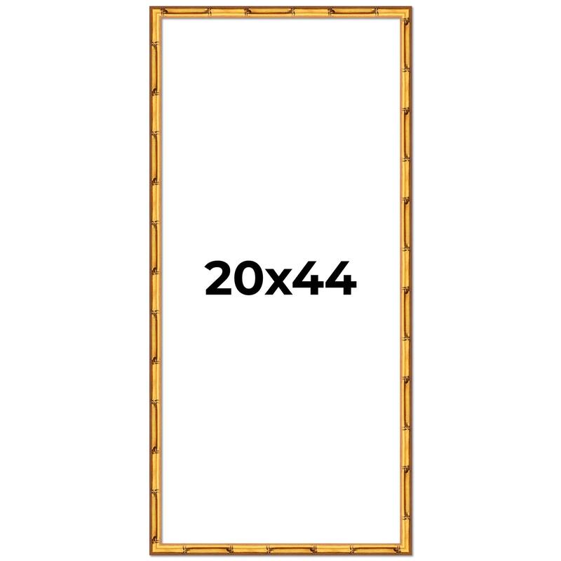 20x44 Frame Gold Bamboo Picture Frame Modern Photo Frame Includes UV Acrylic Shatter Guard Front Acid Free Foam Backing Board