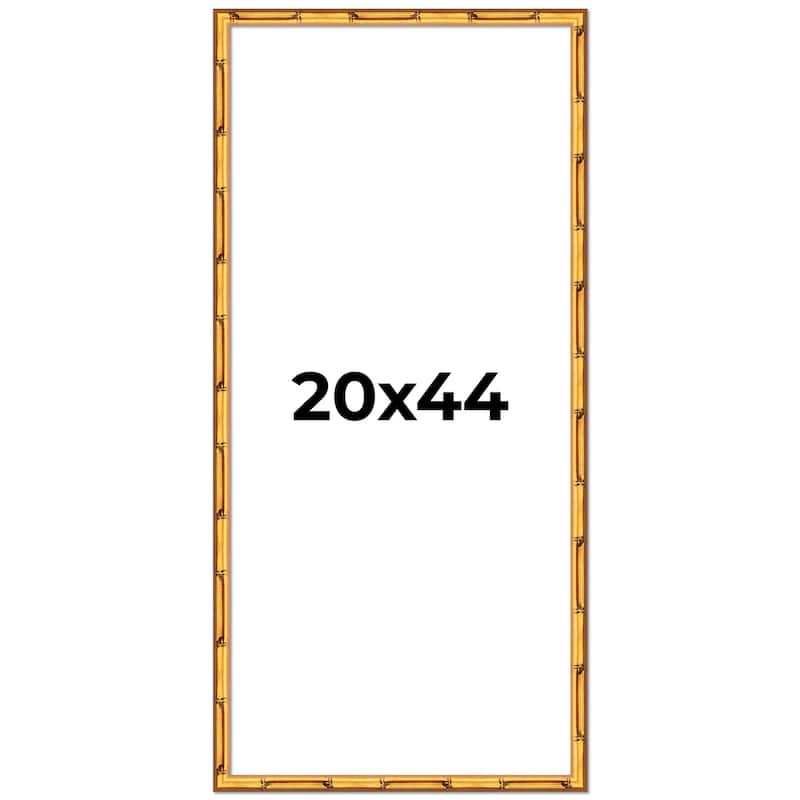 20x44 Frame Gold Bamboo Solid Wood Picture Frame | 1 Inch Moulding
