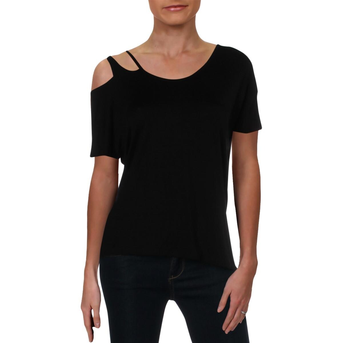 Shop Zara Terez Womens T Shirt Cut Out V Neck Overstock 28333219