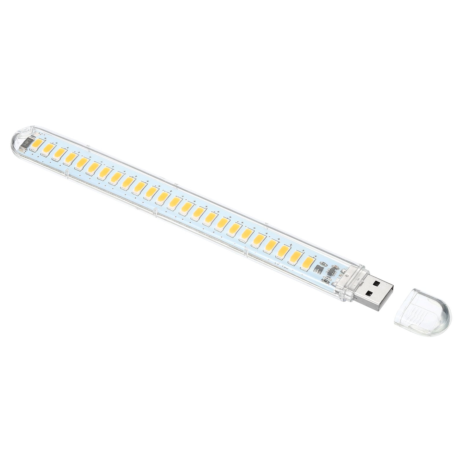 2Pcs 0.5W Mini USB LED Light 6000-6500K Slim Led Light Stick Clear White -  Clear White