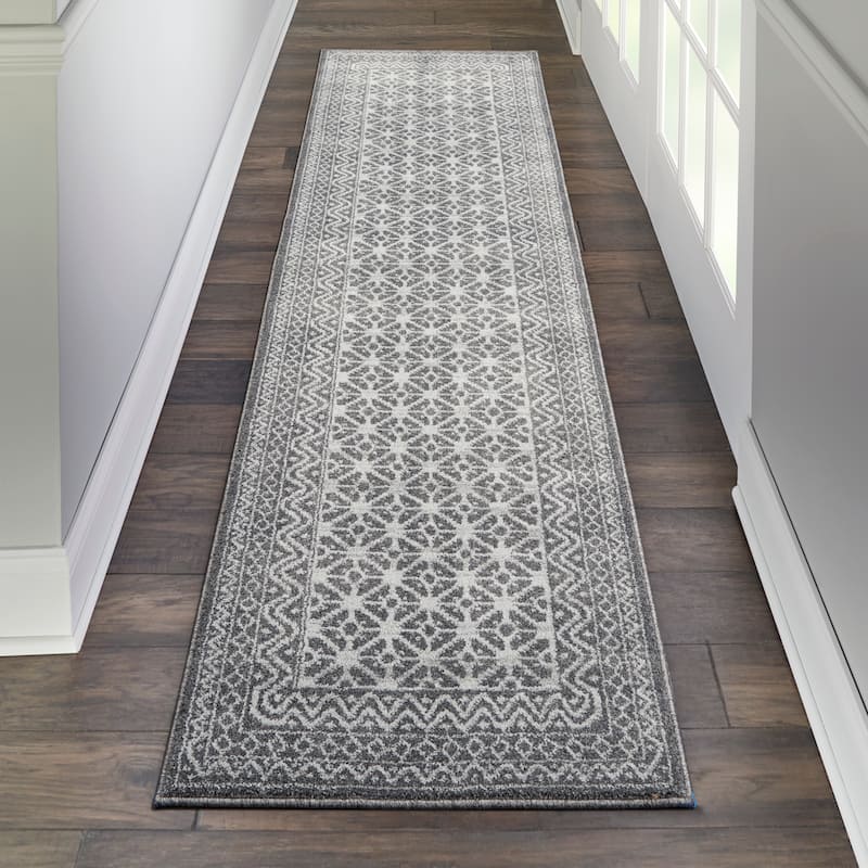 Carson Carrington Rantorp Moroccan Charcoal/Silver Area Rug