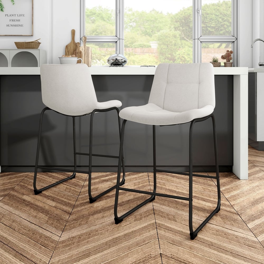 Furniture of America Eamon Modern Chenille Padded Dining Chairs (Set of 2)