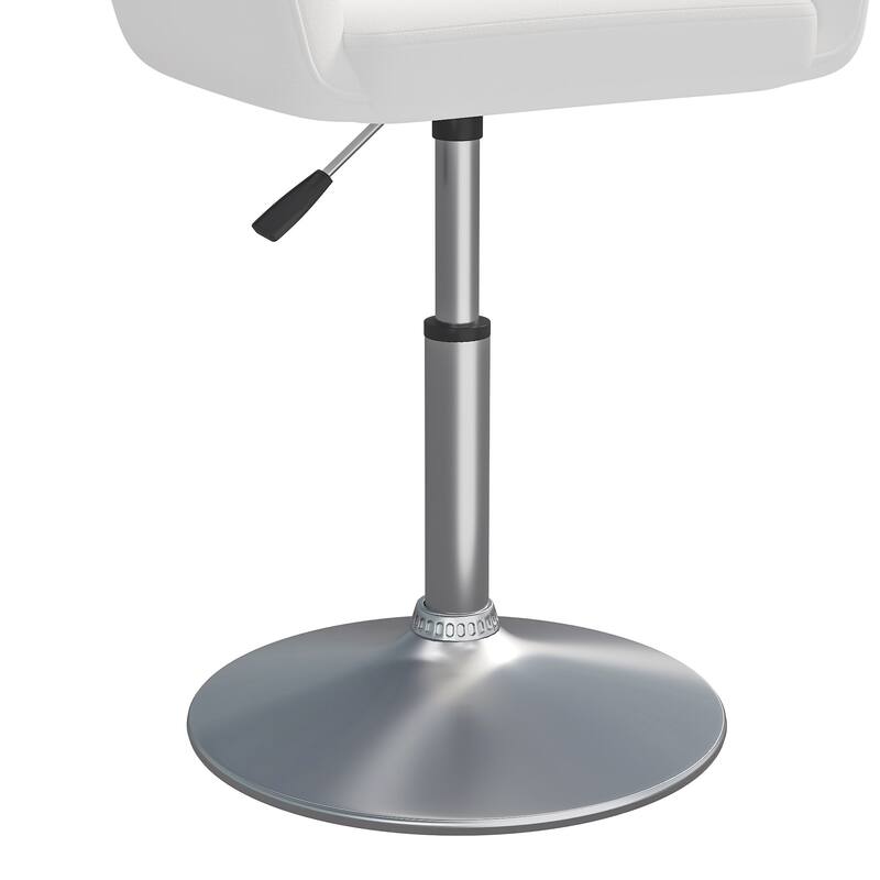 VECELO Vanity Chair Makeup Swivel Accent Chair Height Adjustable Round Back Tilt Chair