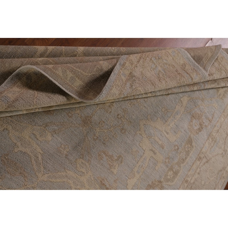 Vegetable Dye Oushak Area Rug Handmade Wool Carpet - 8'2" x 9'7"