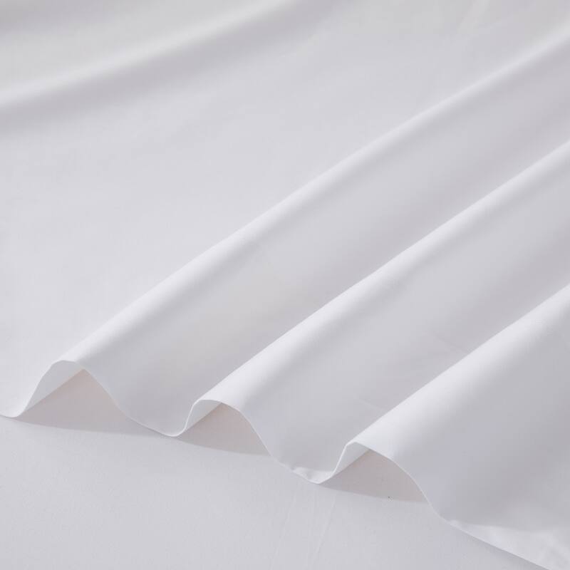 WHOLINENS Cotton Sateen Hotel Collection 400 TC Sheet Set, 17" Pocket