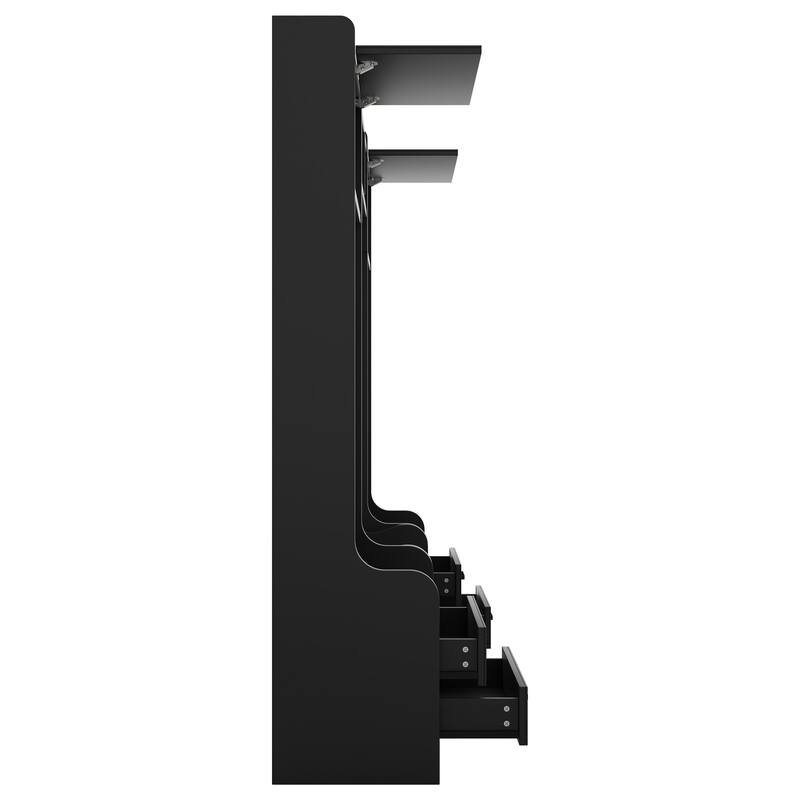 4-in-1 Entryway Hall Tree with Bench, Shoe Storage, 7 Hooks Coat Rack, Drawers, Cabinet, Detachable Multiple Functions Halltree