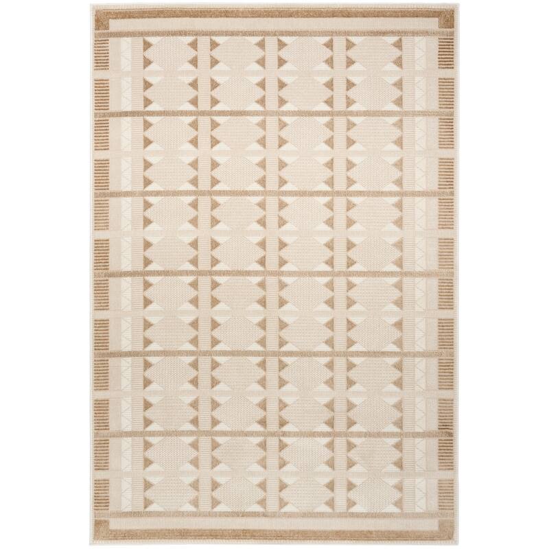Nourison Nordic Indoor only Geometric Area Rug - 5' x 7' - Taupe - Rectangle