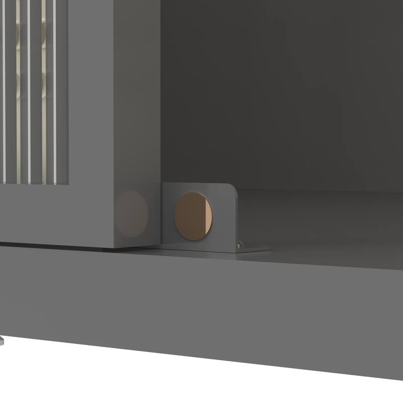73'' Tall Kitchen Pantry Cabinet , 6 Level Flip Door with Pegboard Metal Pantry Storage Cabinet, Anti-Tip Design Hutch