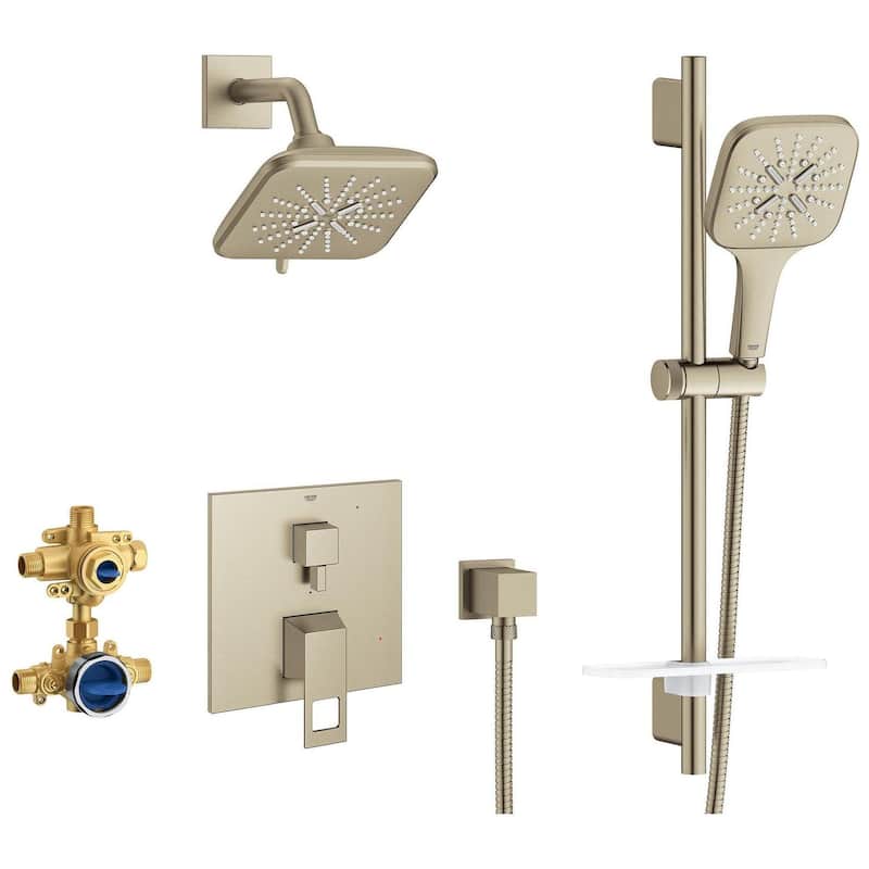 Grohe 29 433 Eurocube Pressure Balanced Shower System with Shower - Brushed Nickel