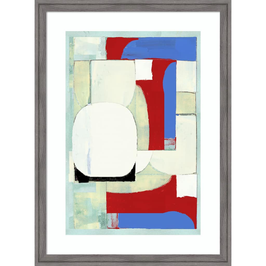 Bold Graphic Forms No. 3 by Cartissi Wood Framed Wall Art Print