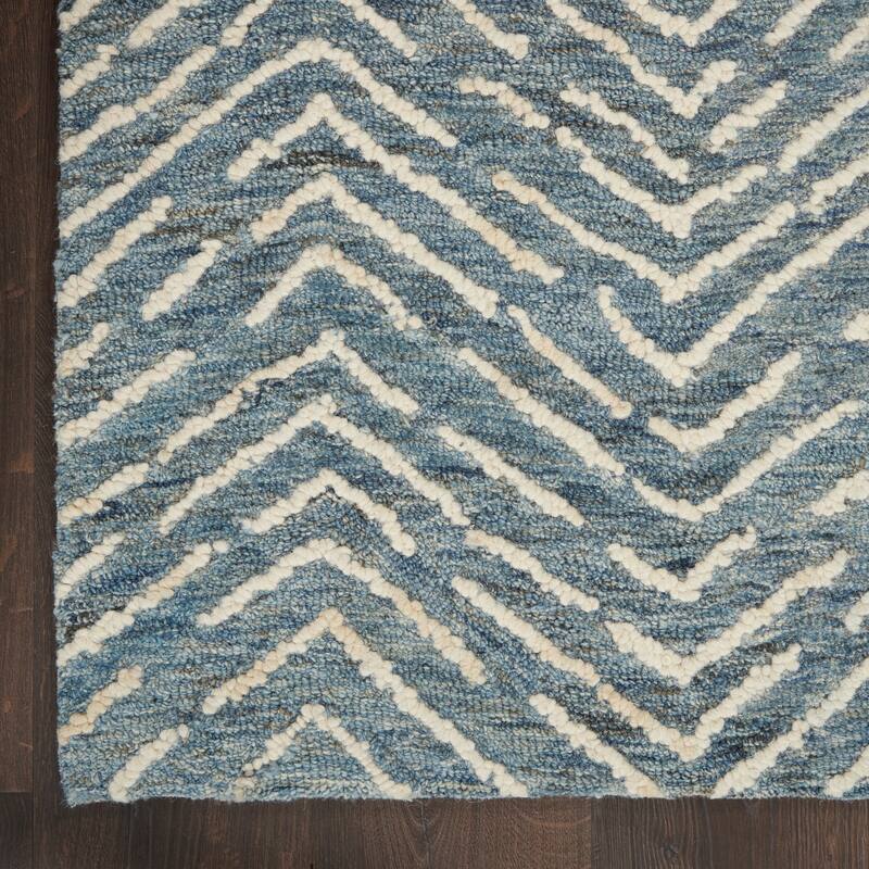 Nourison Vail Textured Herringbone Wool Area Rug
