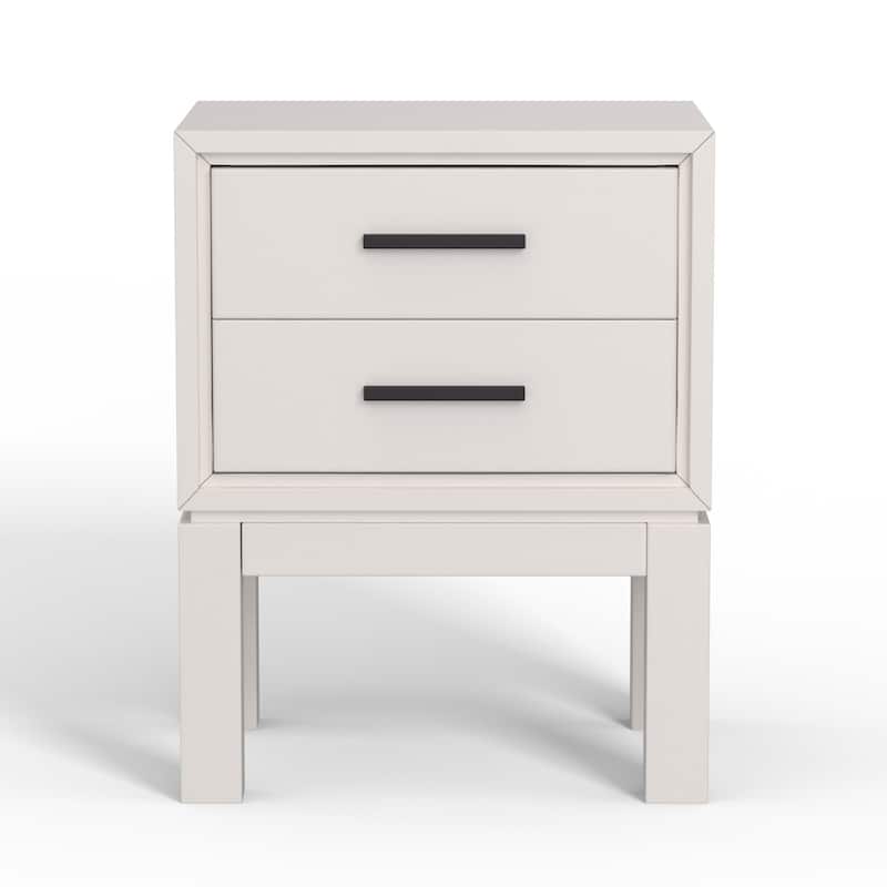 Origins by Alpine Nova 2 Drawer Nightstand - Chalk White