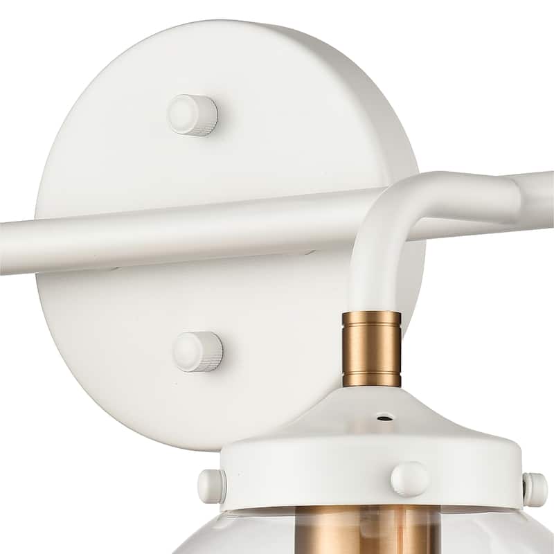 Elk Home Boudreaux Matte White With Clear Glass Vanity Light